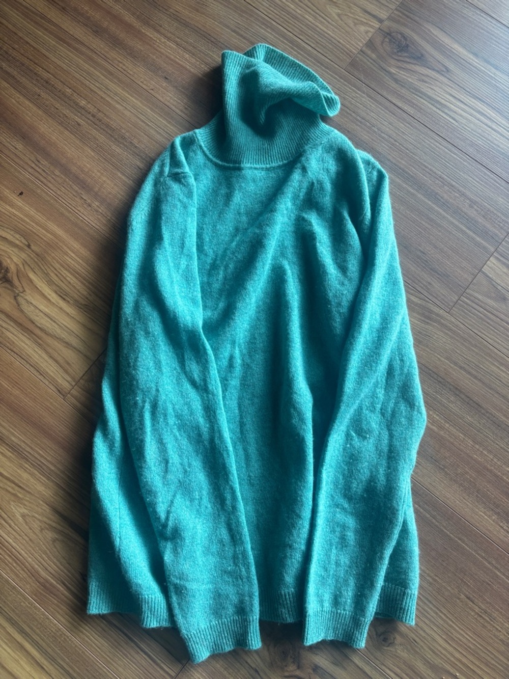 Charter Club Teal Cowl Neck Sweater